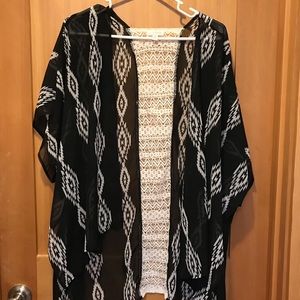 Black and White Kimono